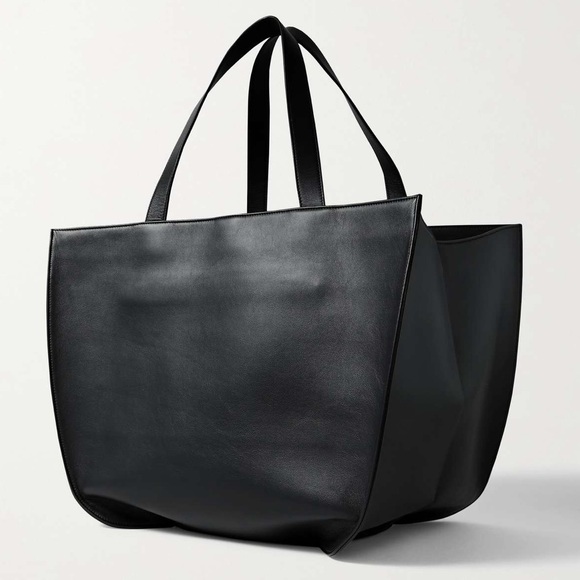 The Row Graham Leather Tote in Black - Picture 2 of 11